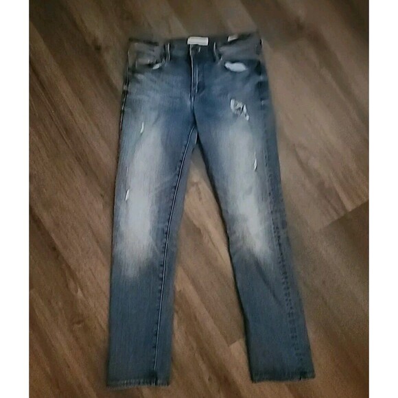 Banana Republic Womens Jeans 27 Straight Distressed - Picture 5 of 7